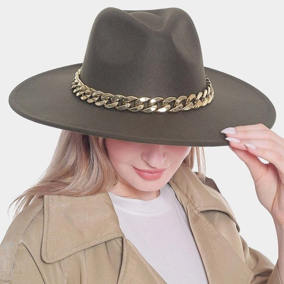 Accessories | Metal Chain Pointed Solid Panama Hat | Poshmark display picture 2